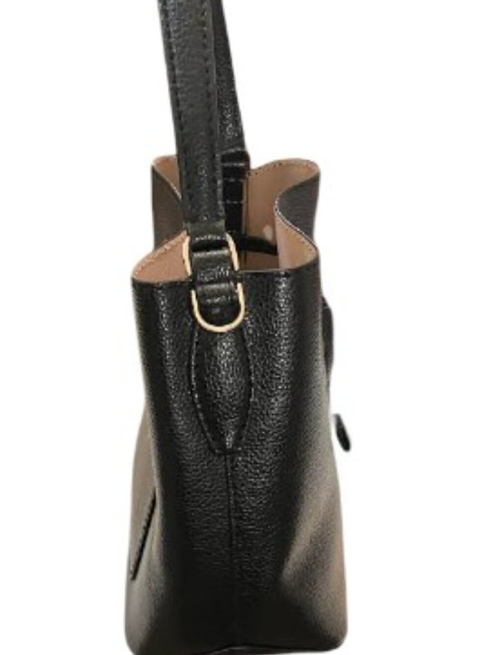 Kate Spade Eva Small Bucket Bag Black Pebbled Leather Like New - Picture 2 of 8
